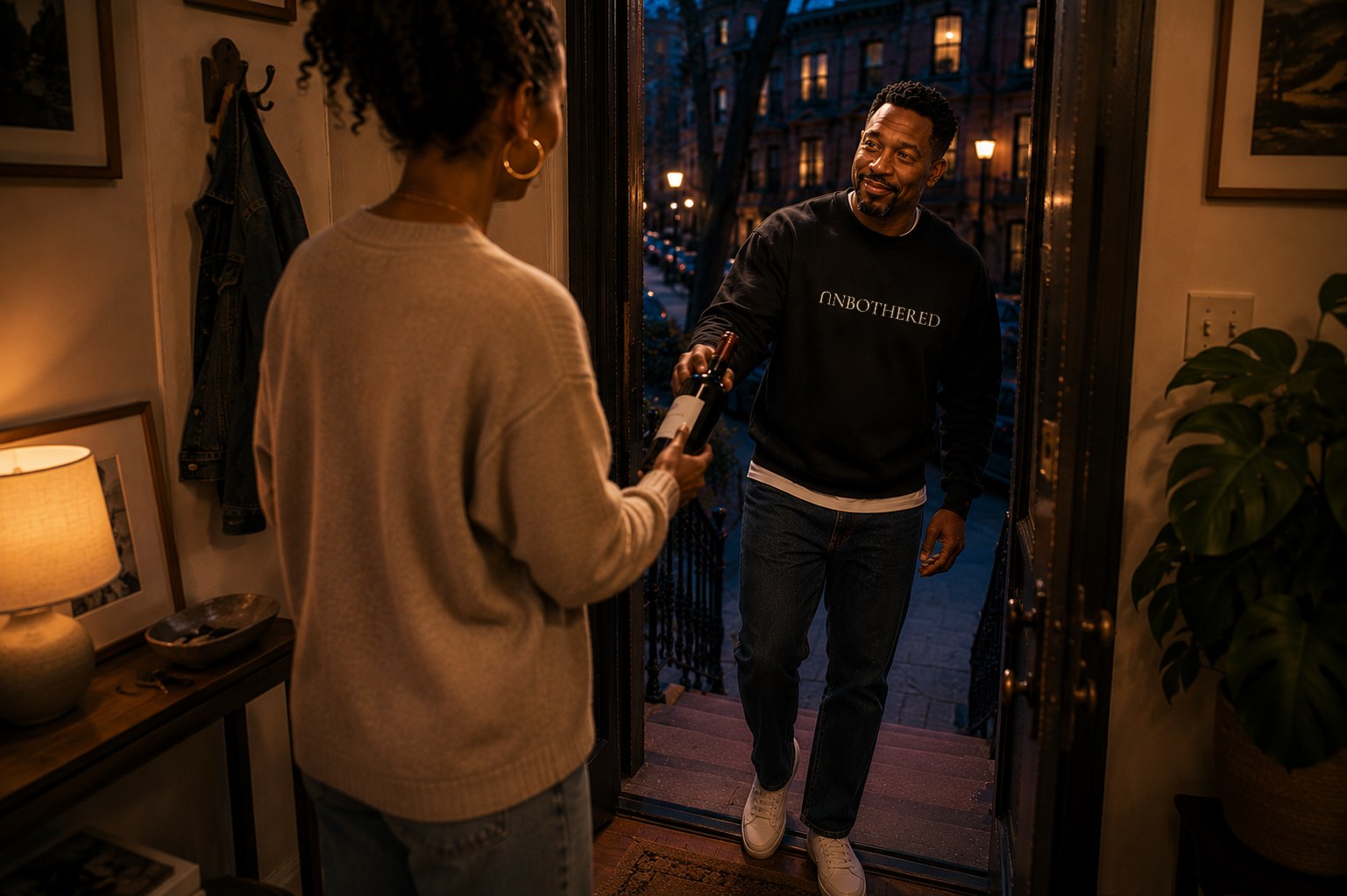 Arriving at the doorway